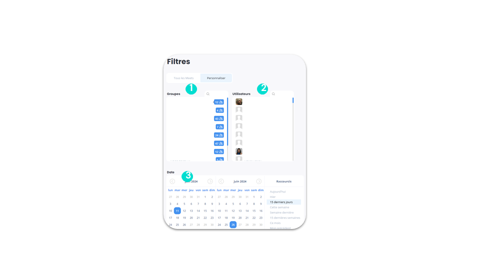 Filtres de Meet - Option “Personnaliser”