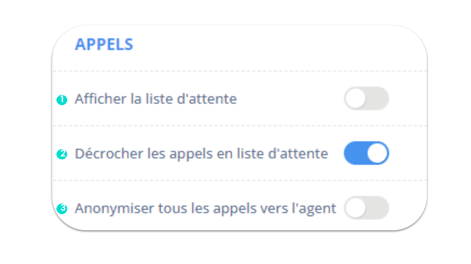 Gérer les permissionsAppels - 1/3