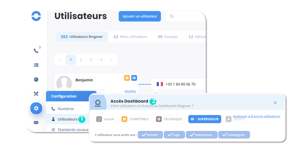 Paramétrer l’accès à la fonctionnalité