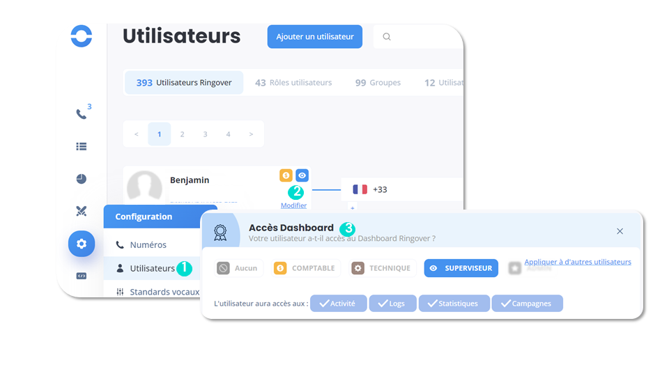 Paramétrer l’accès à la fonctionnalité “Campagnes de SMS” (1)