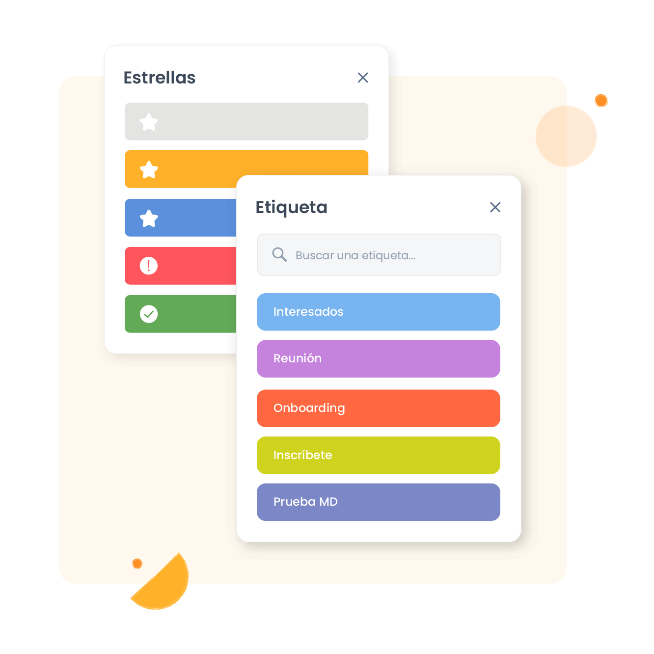 Utiliza etiquetas personalizadas