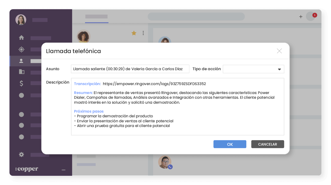 Extrae información de cada conversación