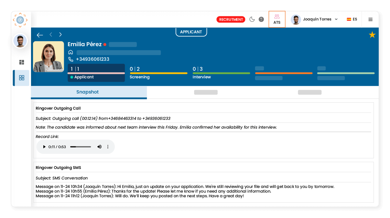Registro de conversaciones automático