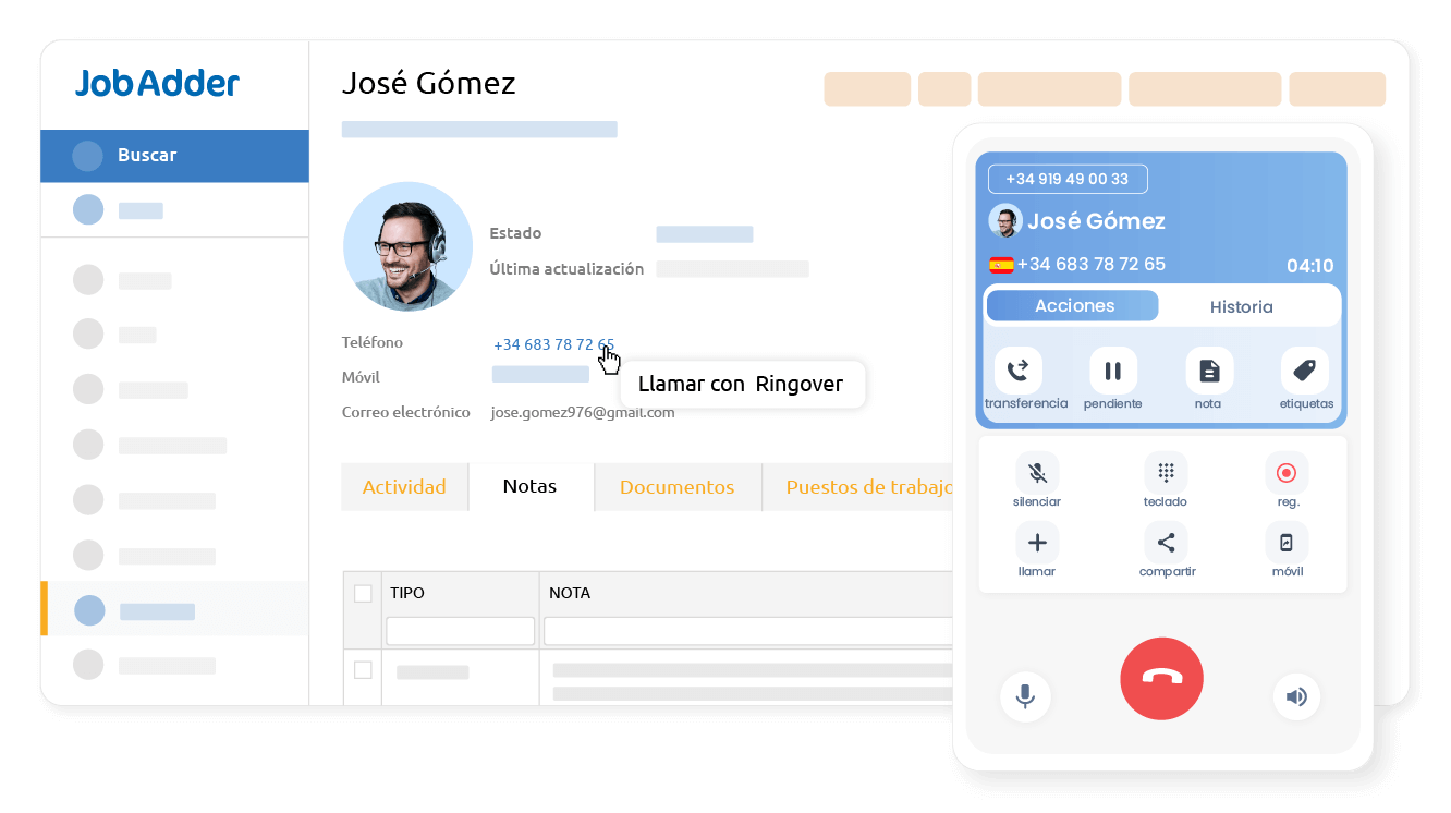 Llama a tus candidatos con un solo clic