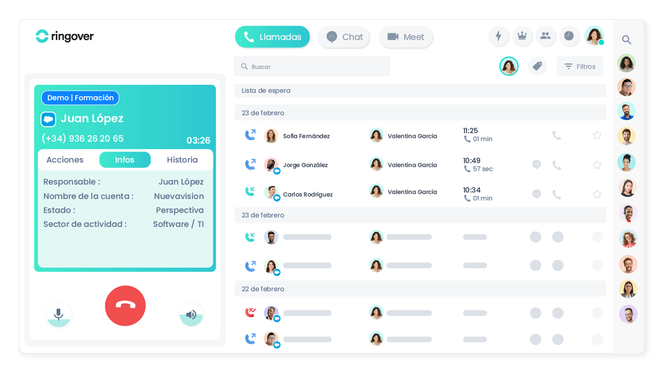 Gestiona tus llamadas más rápido