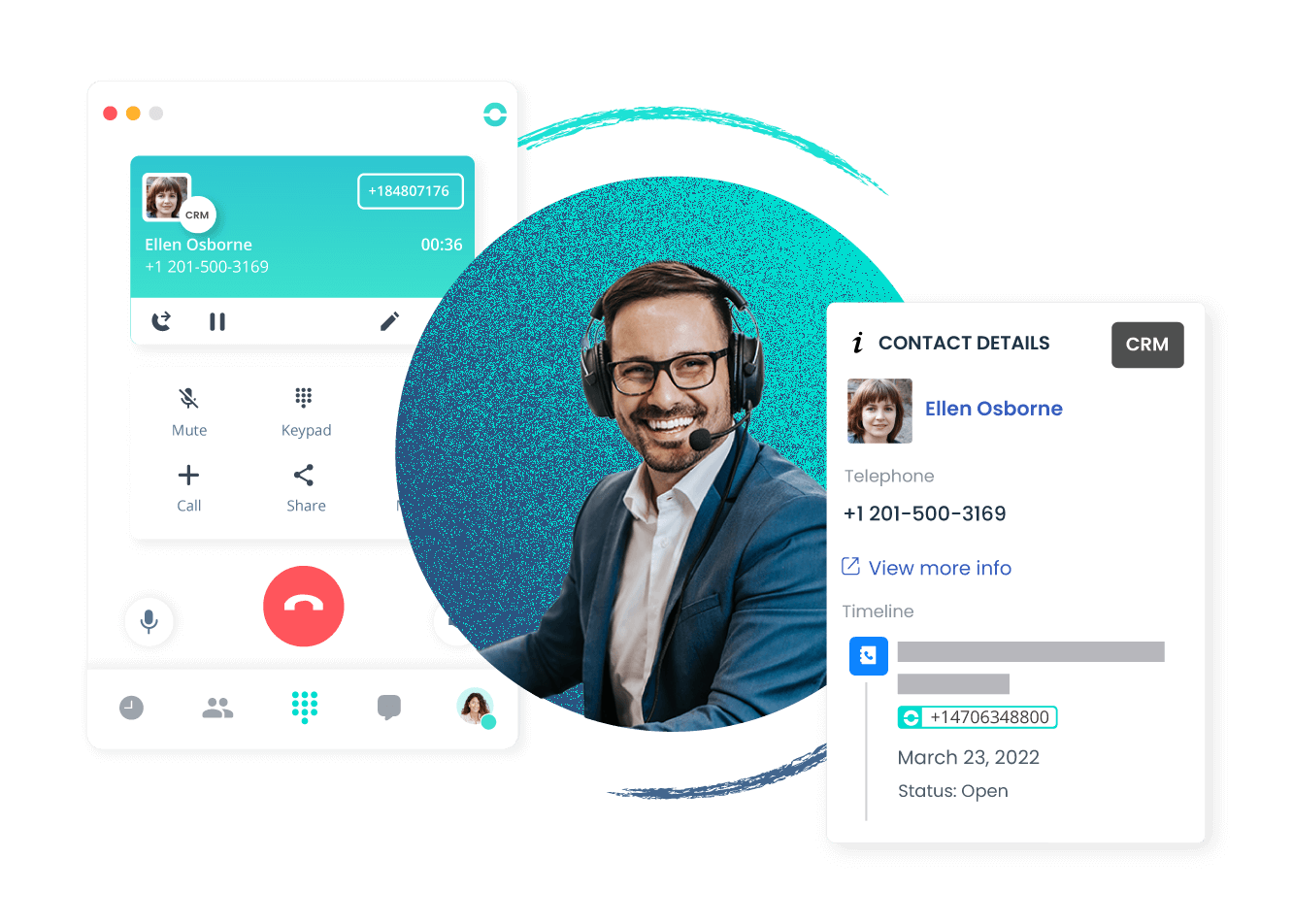 Toegang tot de informatie die je nodig hebt om een oproep af te handelen