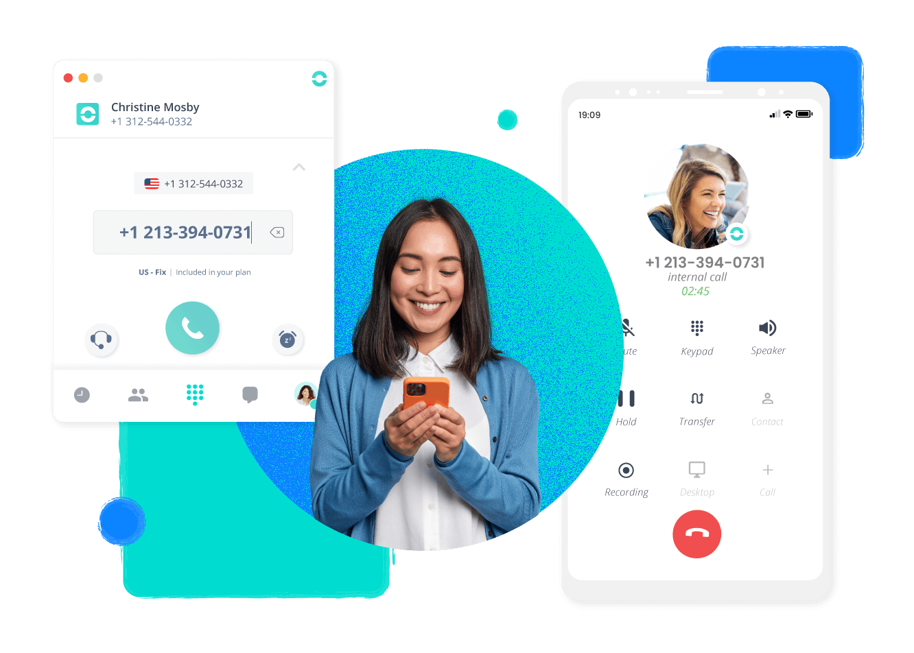 Voer en ontvang al uw interne gesprekken op kantoor of onderweg