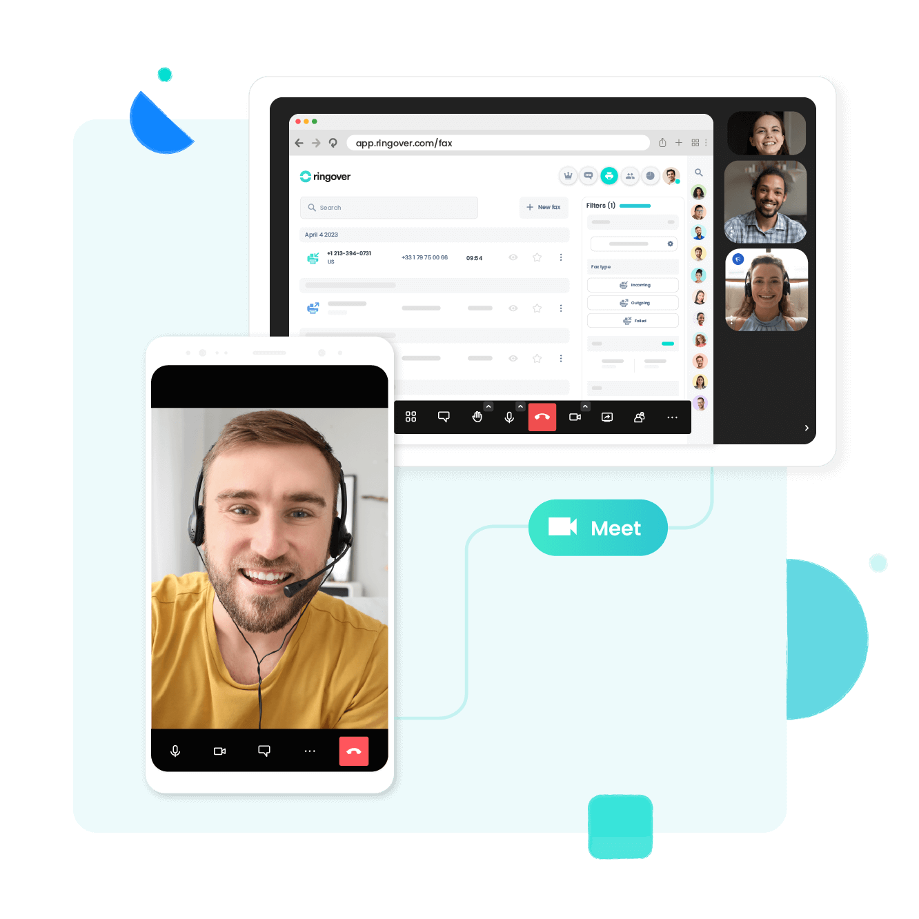 Eenvoudig videovergaderen en schermen delen