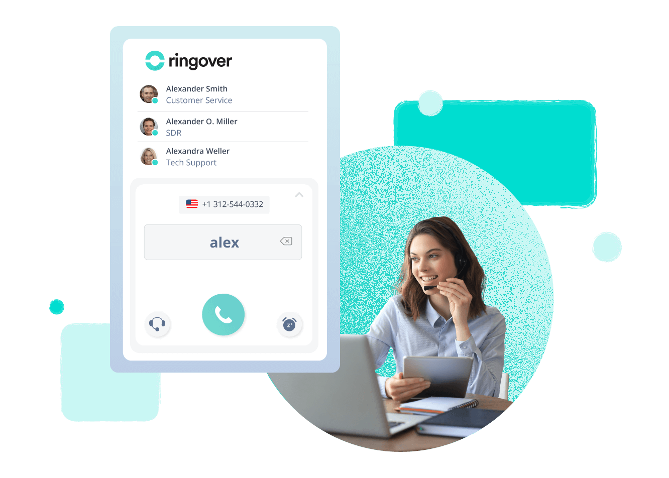 Ring direkt till en kollega från smart dialer