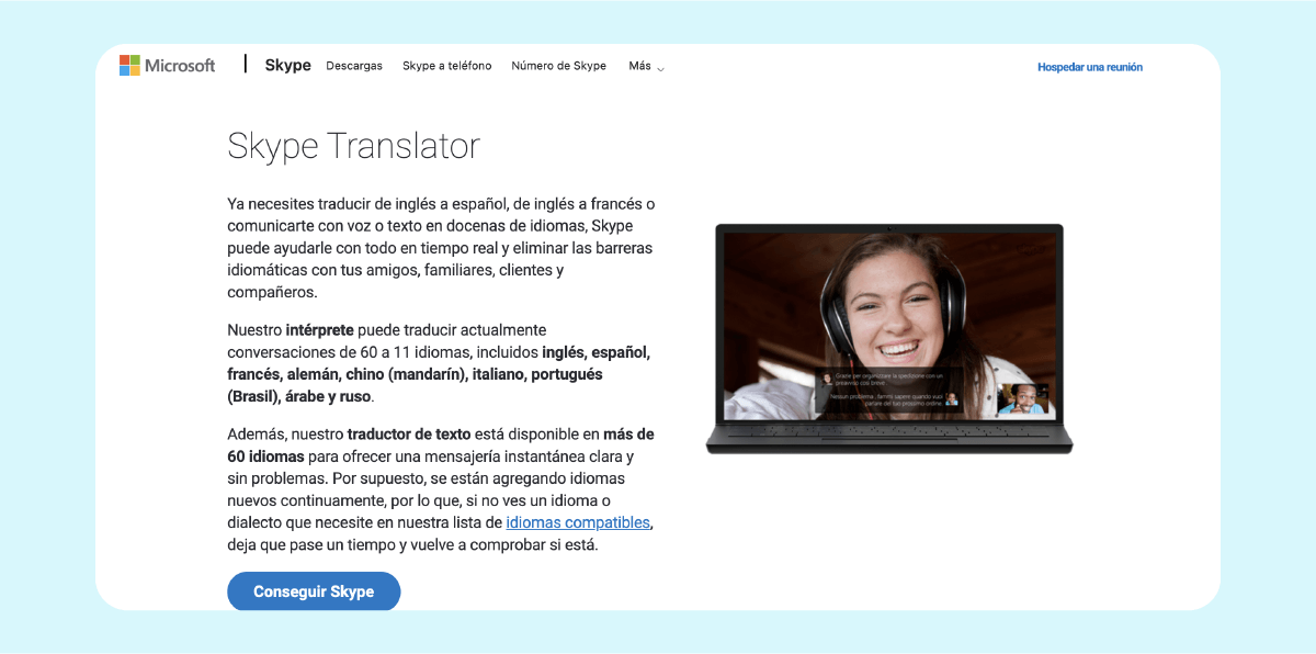 Traductor de conversaciones Skype