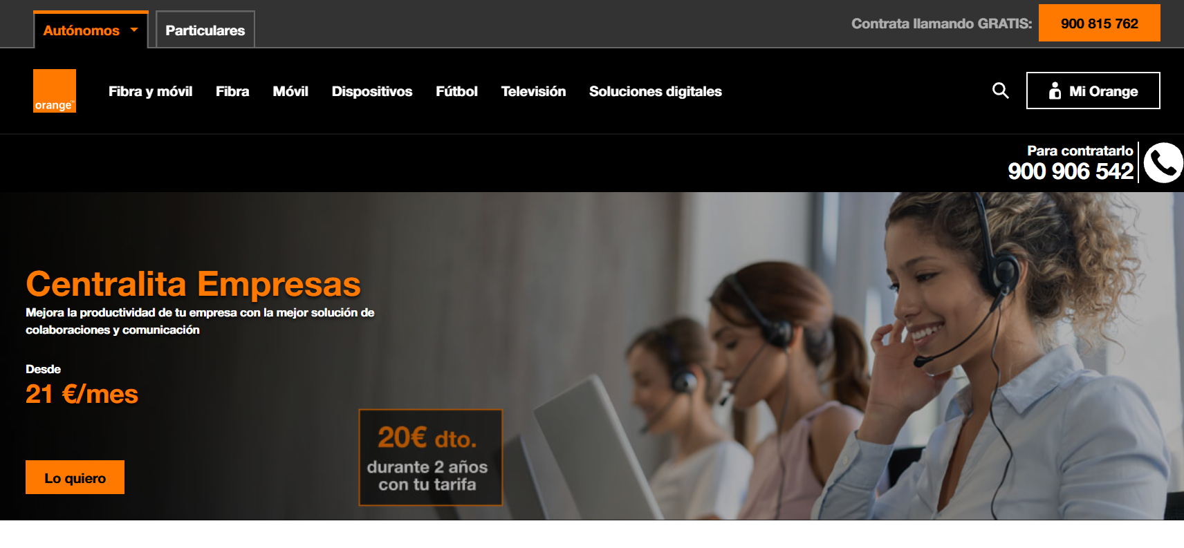 Centralita virual Orange