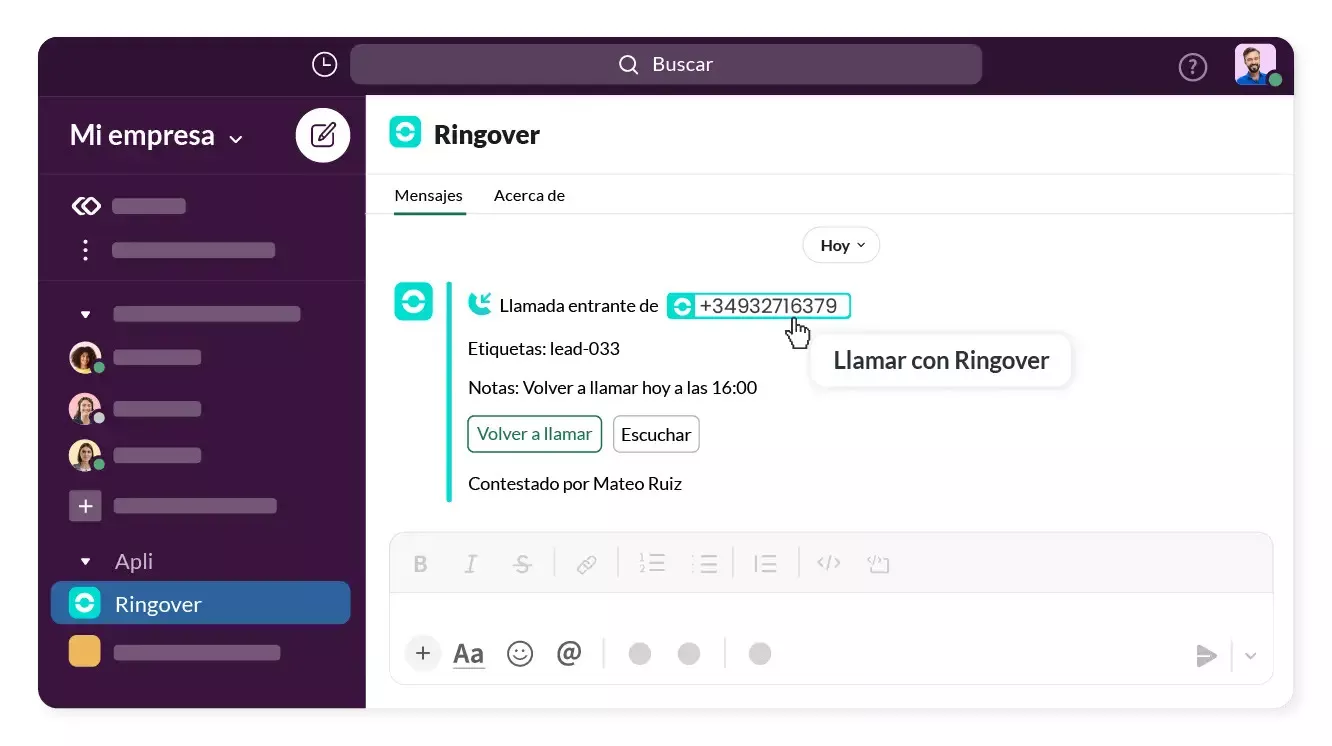 Integración Slack