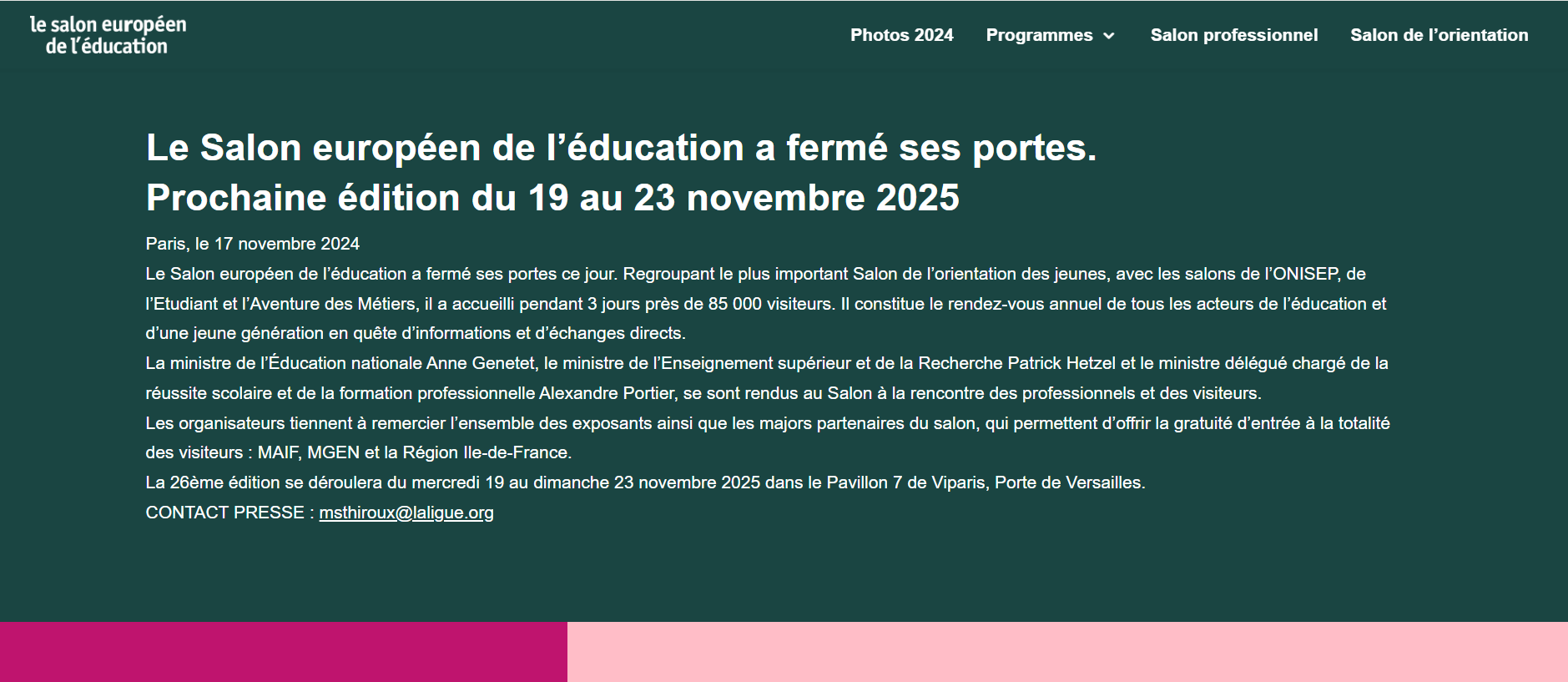 Salon de l'éducation