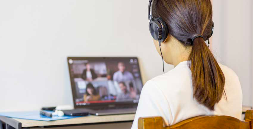 organised woman videoconference