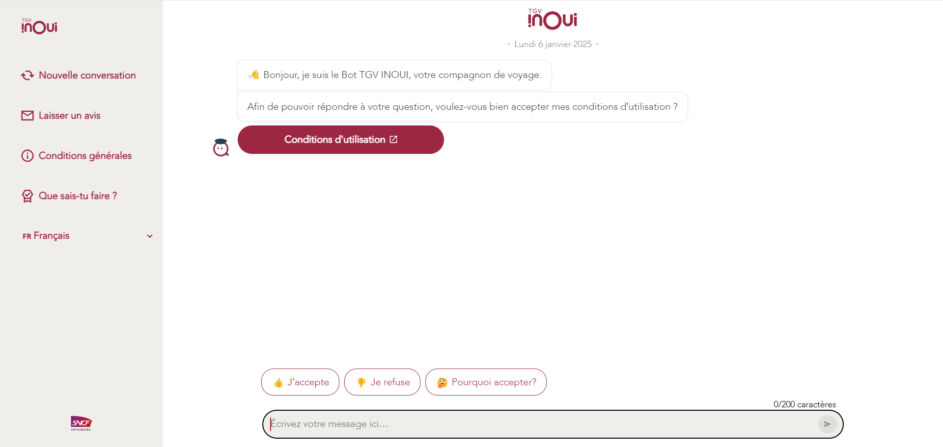 SNCF chatbot