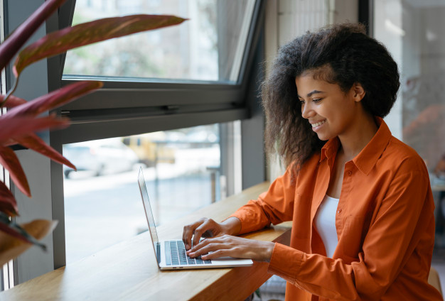 woman remote working