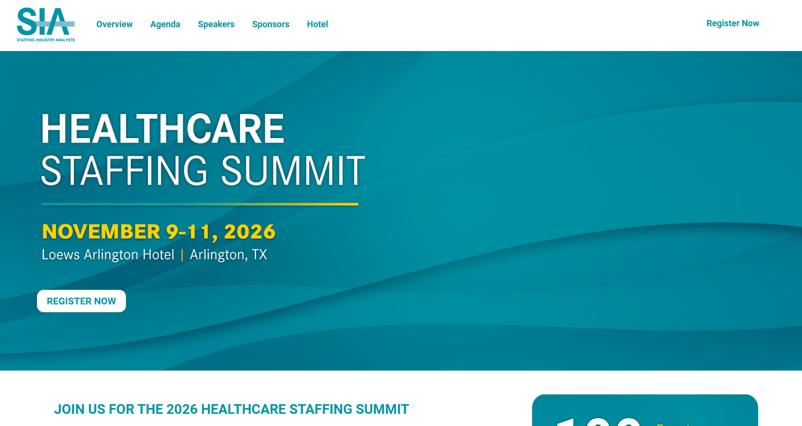 SIA healthcare staffing summit