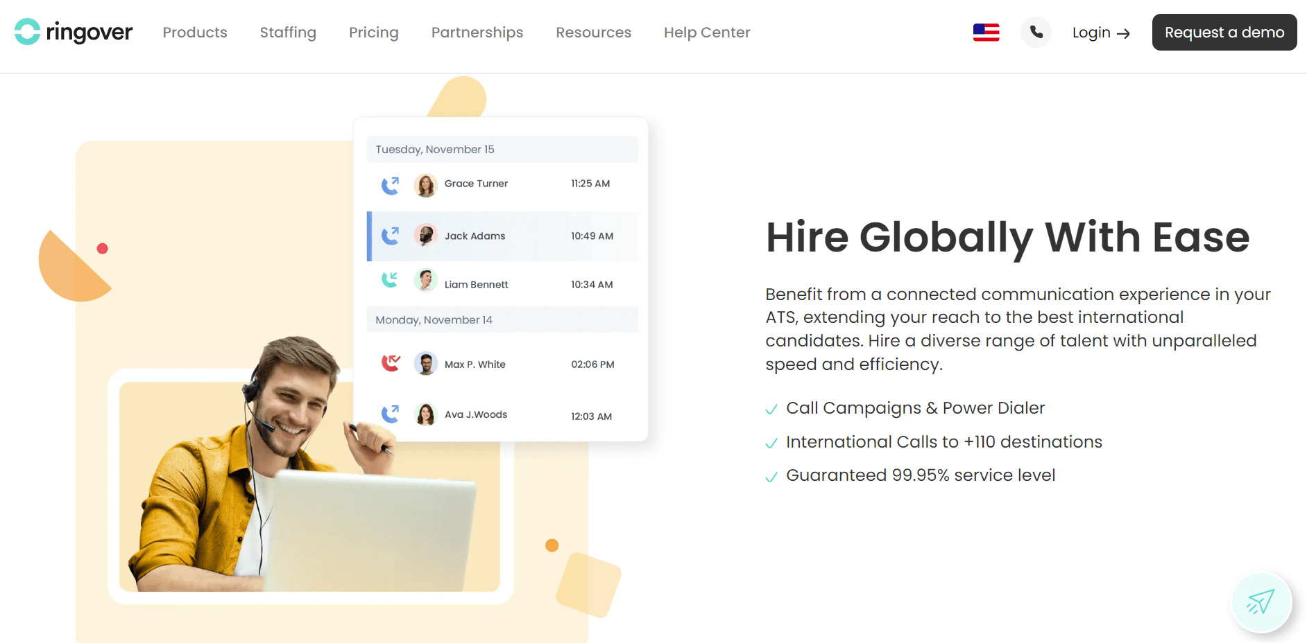 hire globally with Ringover