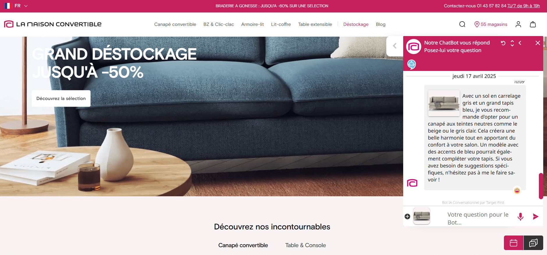 maison du convertible chatbot