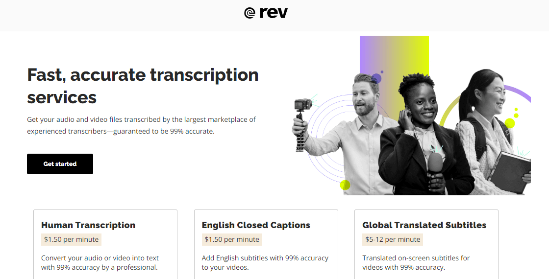 Transcripcion audio a texto Rev