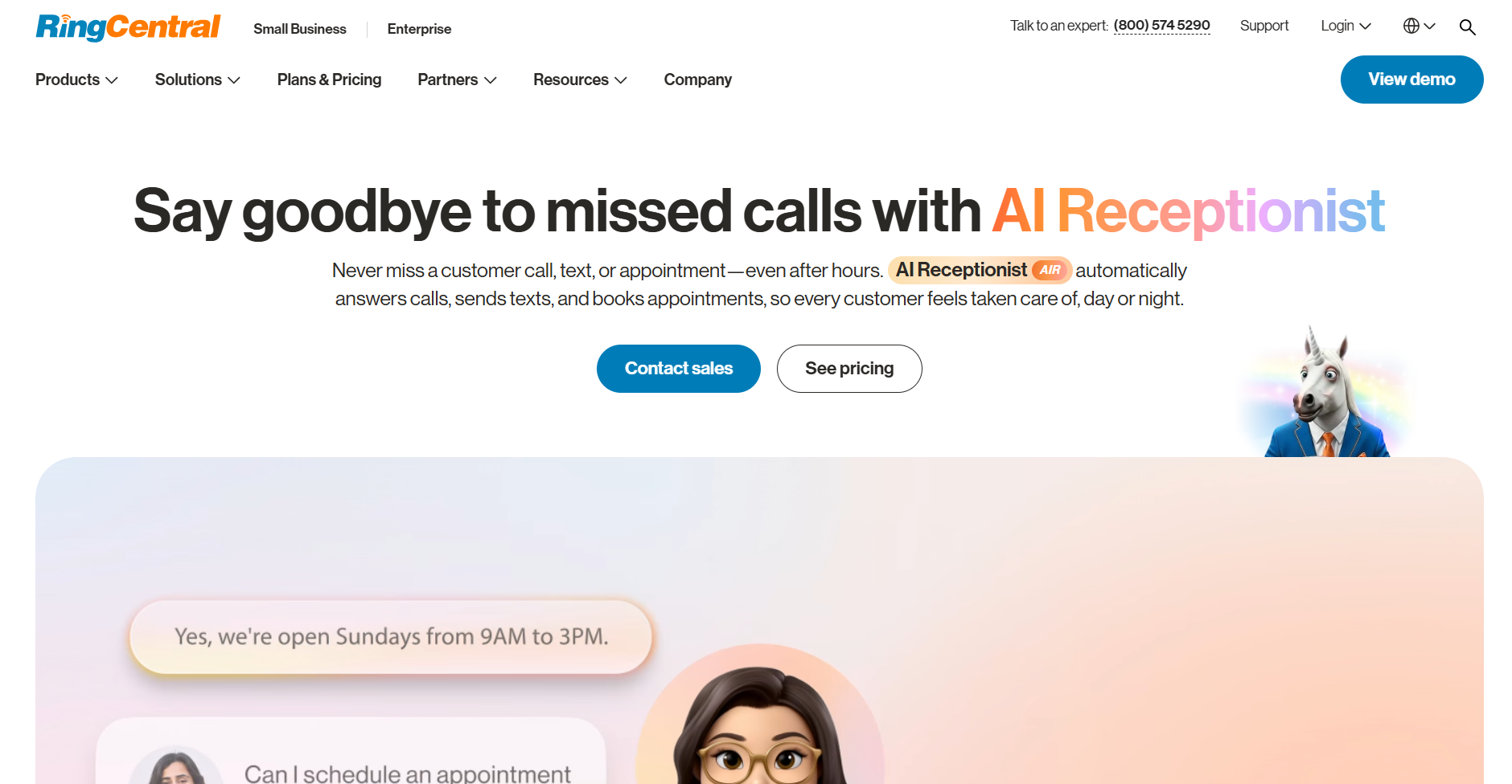 RingCentral AI Receptionist