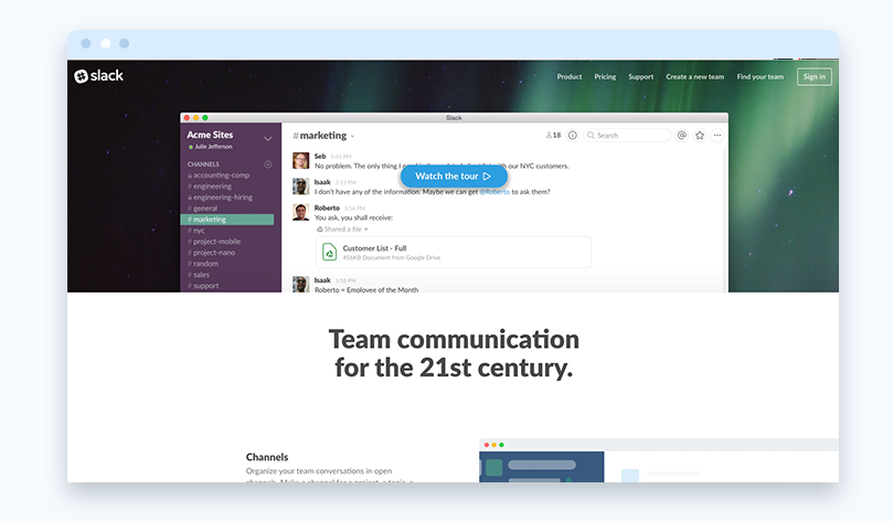 slack web app