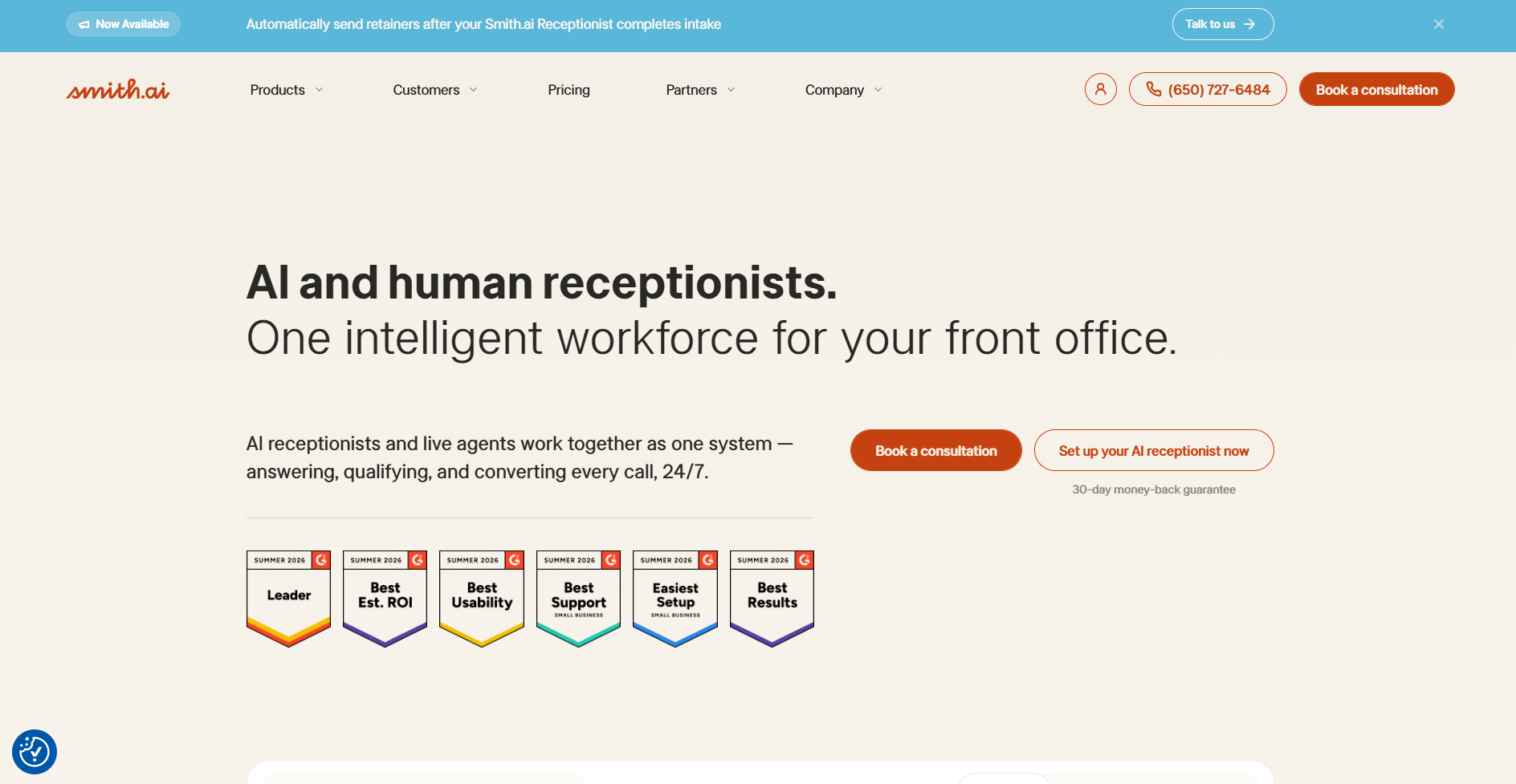 Smith AI Receptionist