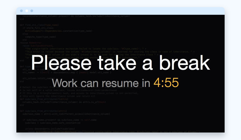 take a break web app