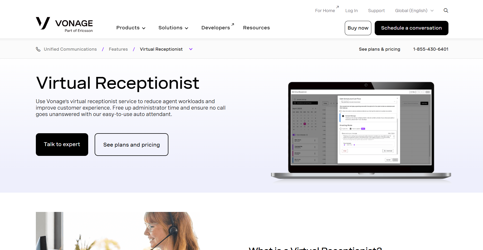 Vonage Virtual Receptionist