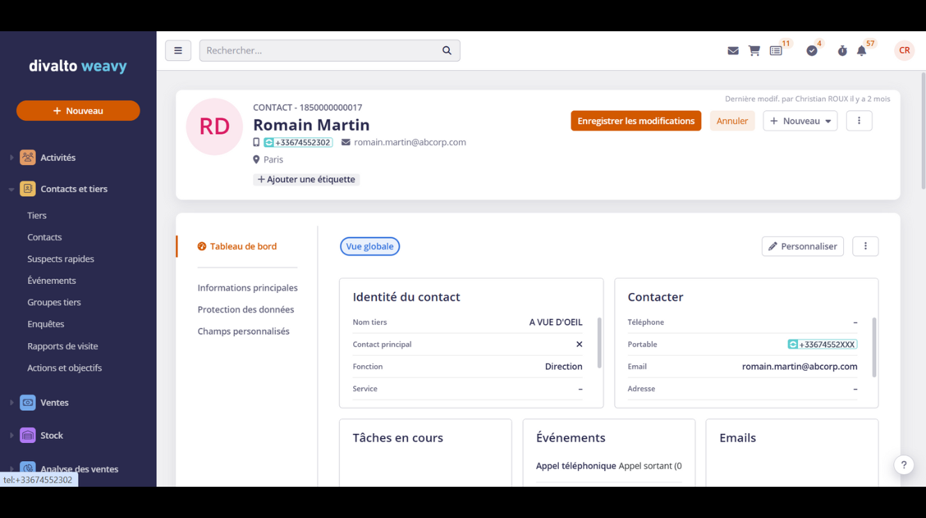 Llama en un clic desde Divalto Weavy