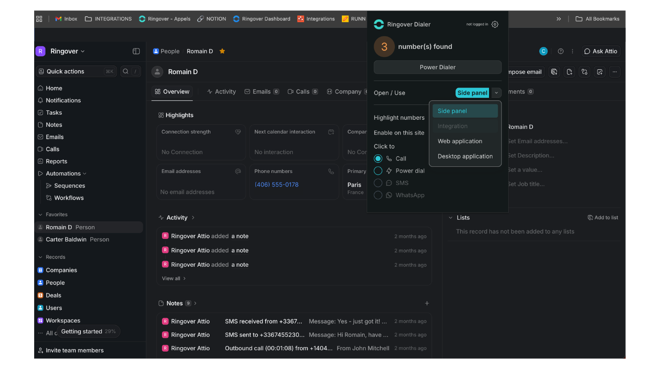 Automatically log your calls