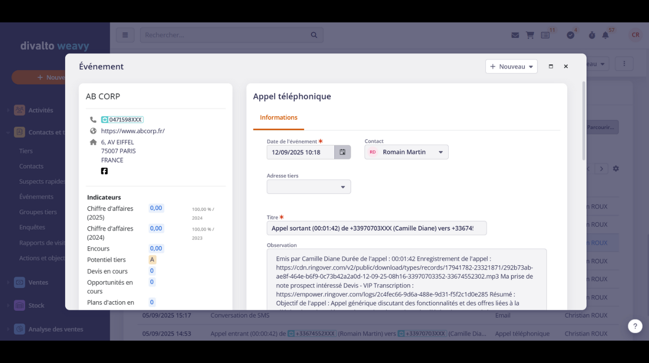 Automatically log every call and detail