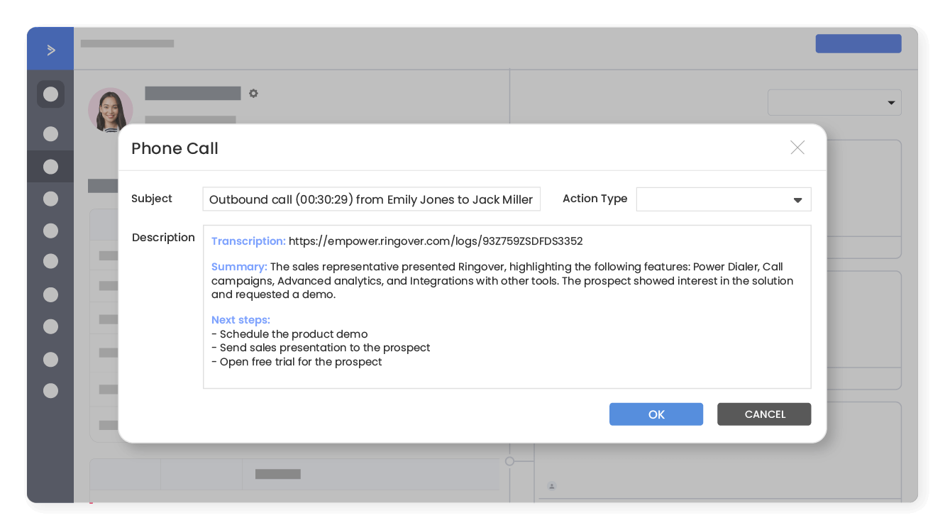 Extract insights from each conversation