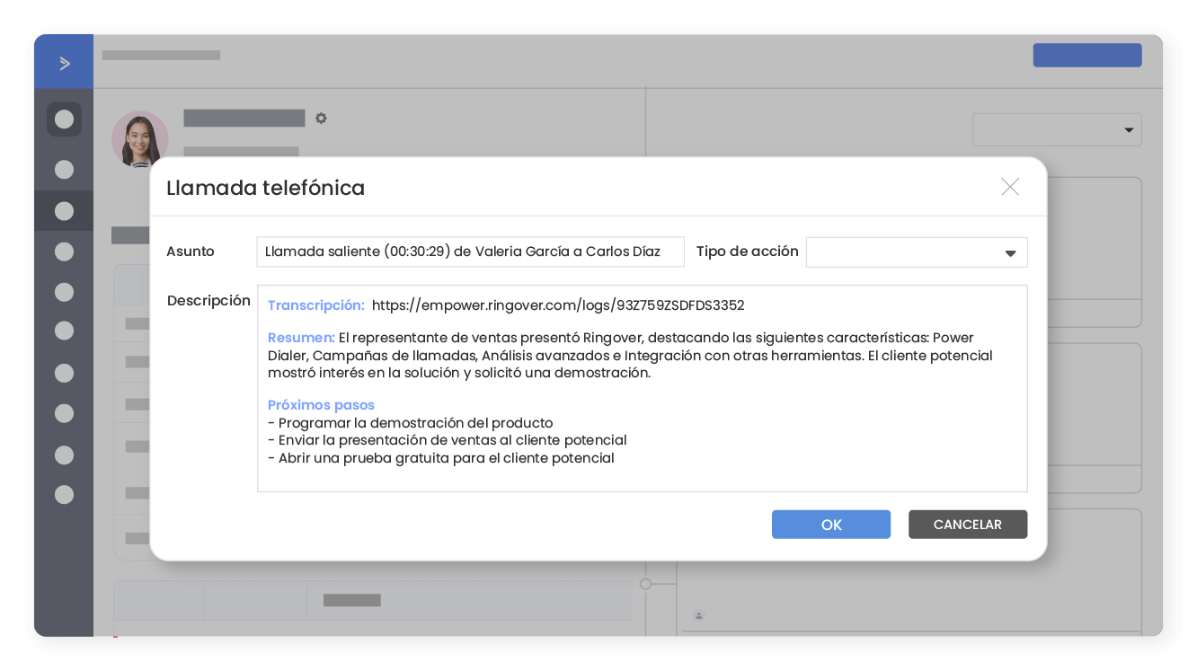 Extrae información de cada conversación