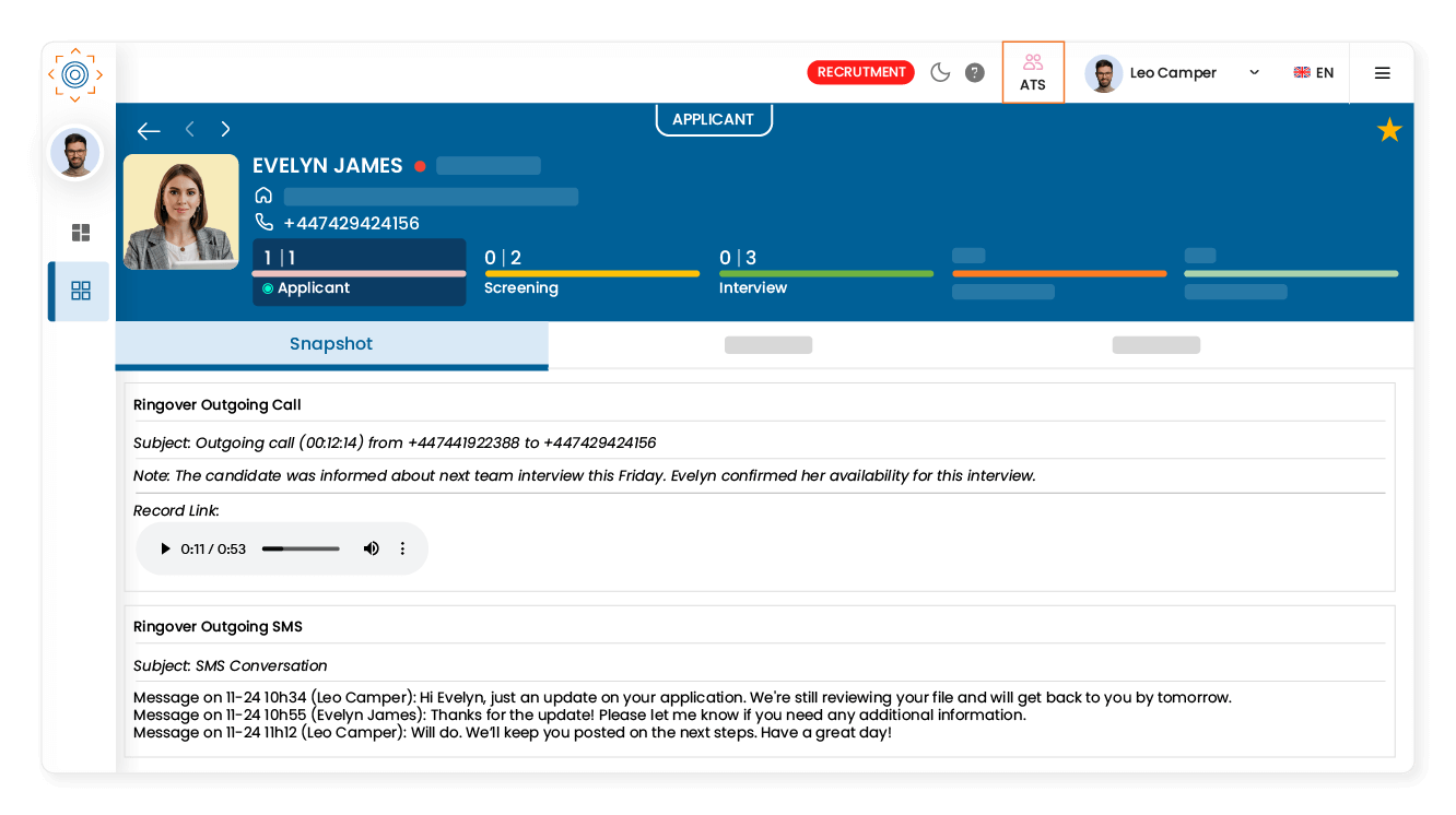 Seamless conversation logging