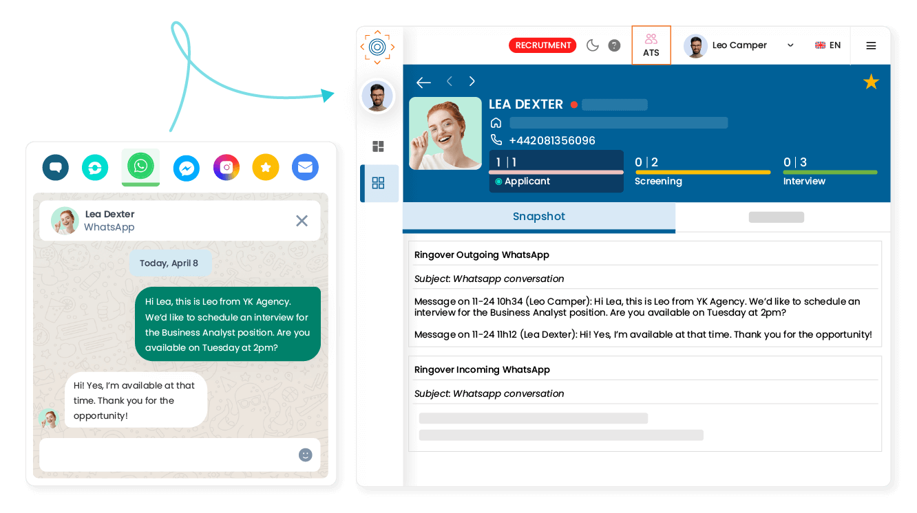 Drive your hiring process forward with WhatsApp