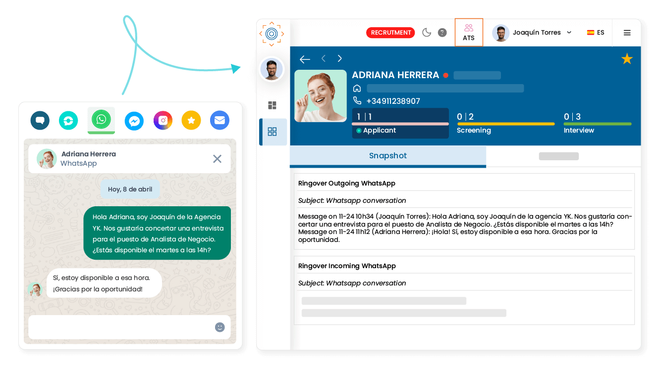 Impulsa tu proceso de contratación con WhatsApp