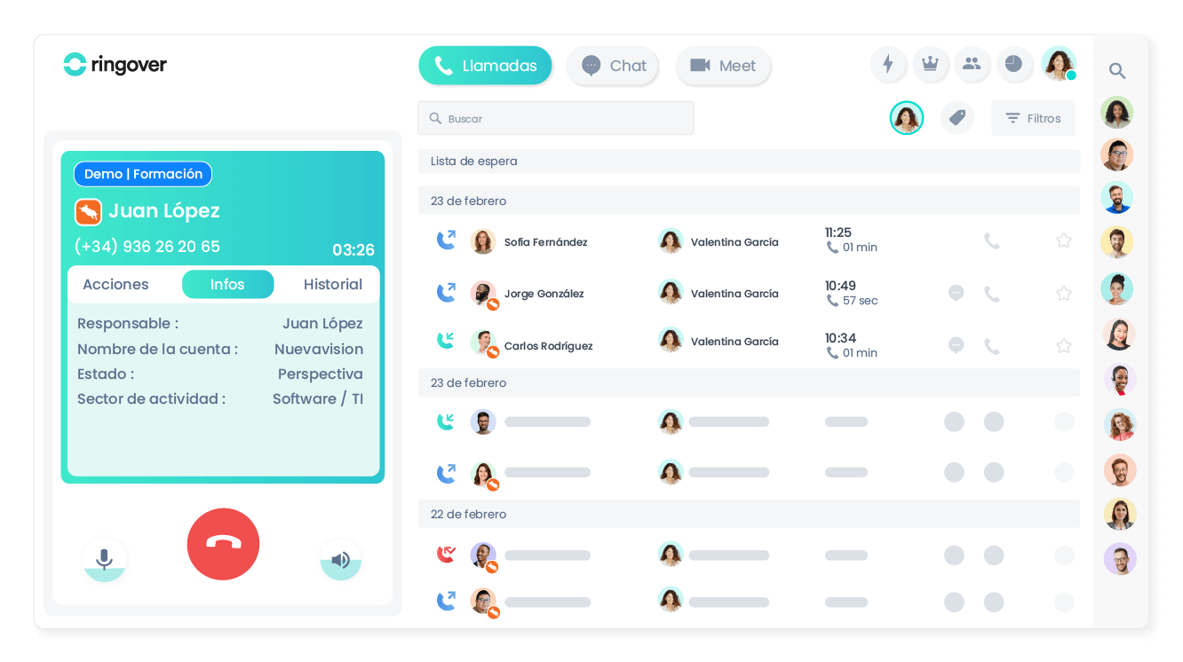 Gestiona tus llamadas más rápido