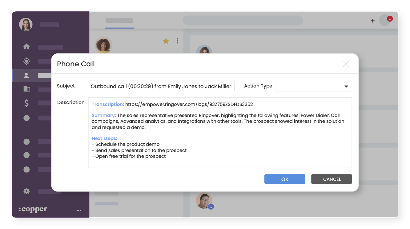 Extract insights from each conversation