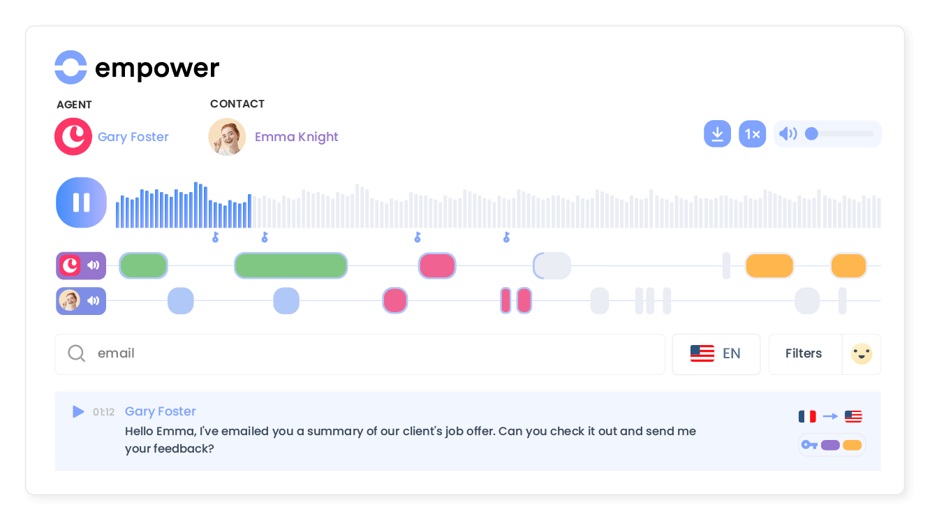 Transform conversations into actionable insights