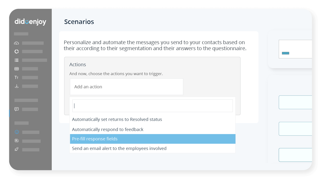 Configure criteria for sending your surveys
