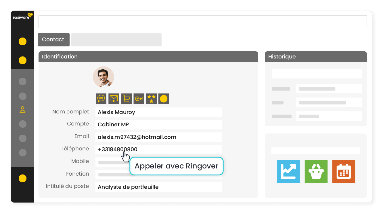 Passez vos appels en un clic