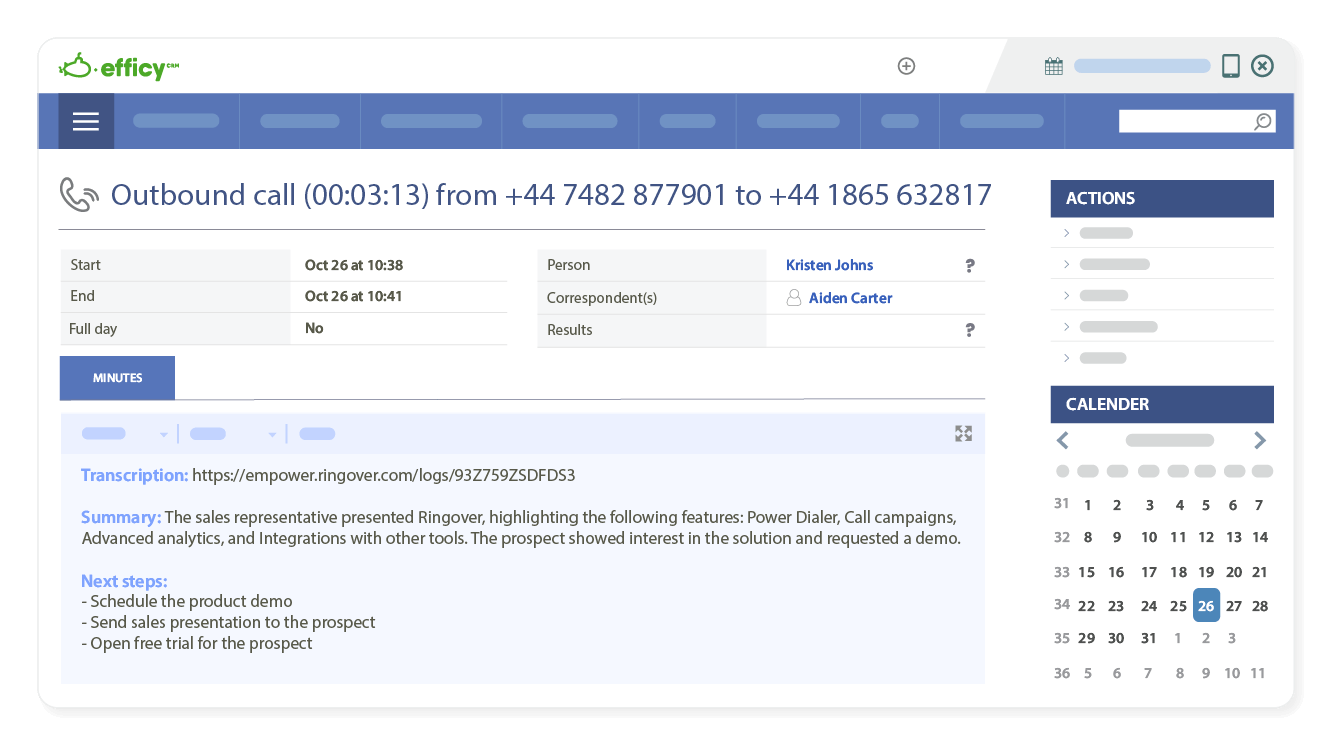 Extract insights from each conversation