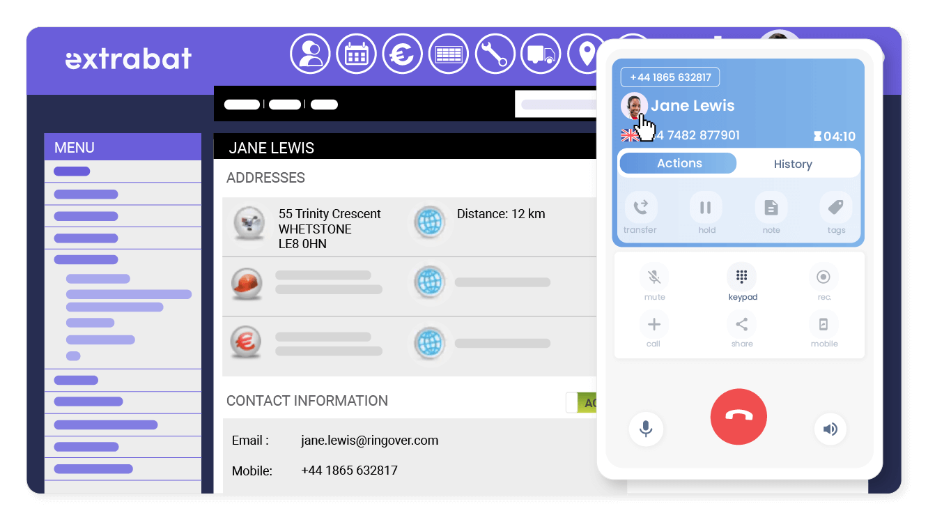 Access your customer’s information in just one click