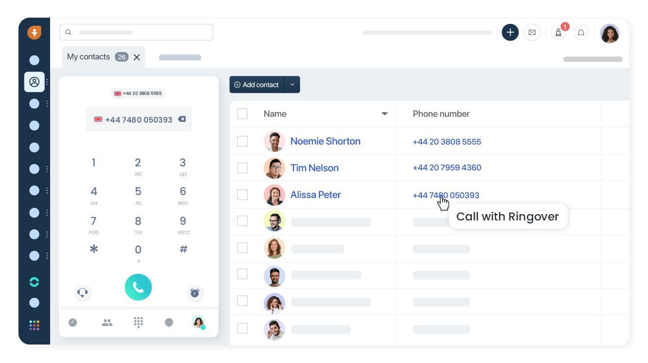 Call your customers with a click