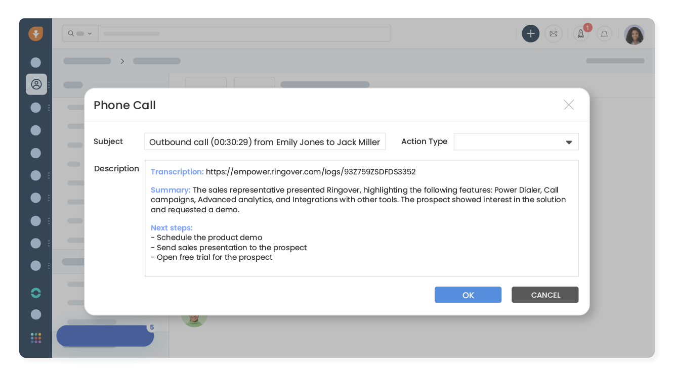 Extract insights from each conversation