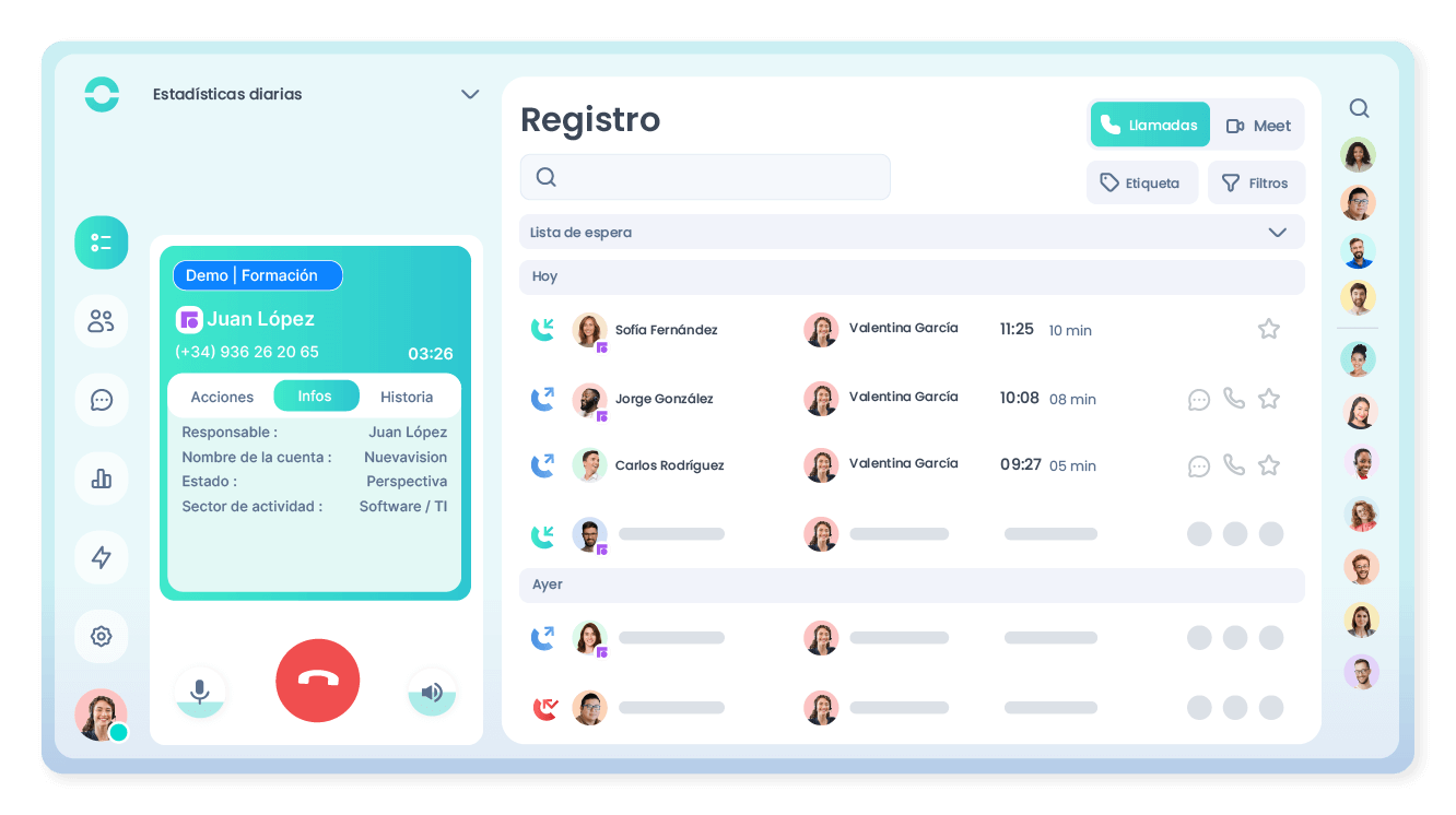 Gestiona tus llamadas más rápido