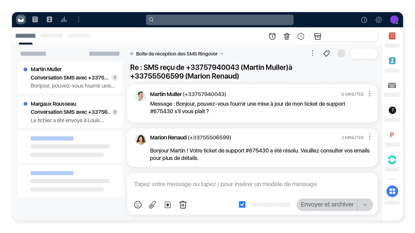 Envoyez et recevez vos SMS directement depuis Front