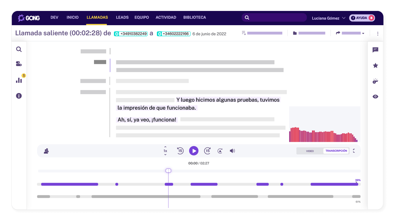 Reúne información sobre tus interacciones