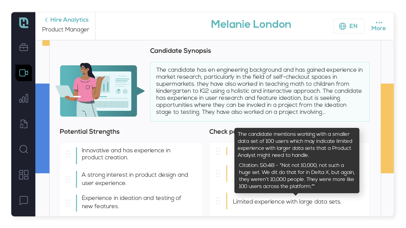 Automated candidate insights and submittal notes after every interview